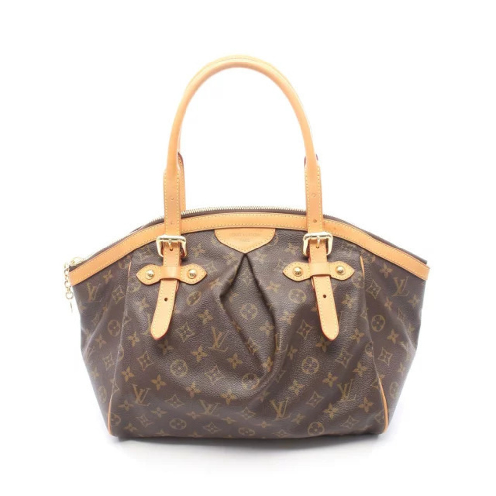 Louis Vuitton Tivoli Top Handle Bag Canvas Leather Monogram Brown